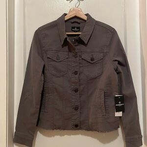 Prosperity Denim Dolly frayed hem jacket